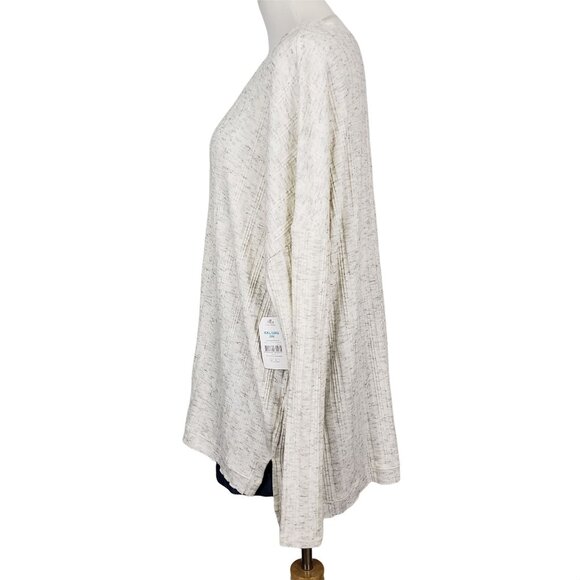 Time and Tru Top Women's XXL Scop Neck Long Sleeve Ribbed Heathered Knit Shirt - Picture 5 of 7